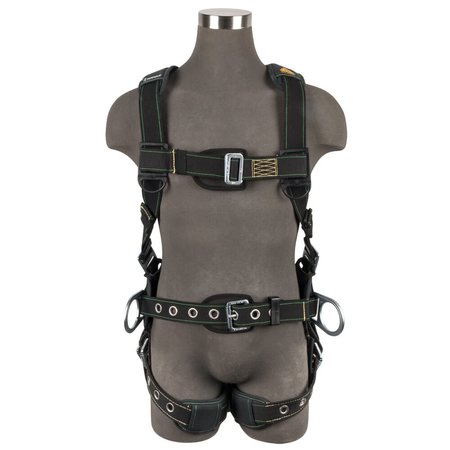 SAFEWAZE Arc Flash Construction Harness: 3D, MB Chest, TB Legs, XL 020-1348